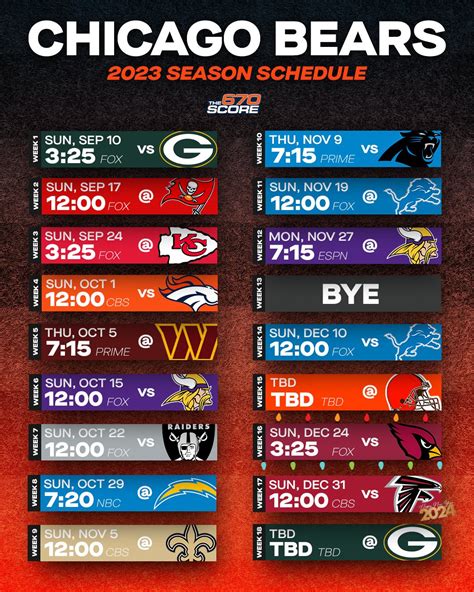 chicago bears schedule leak|Bears 2024 Schedule Leak and Rumor Tracker: Full。